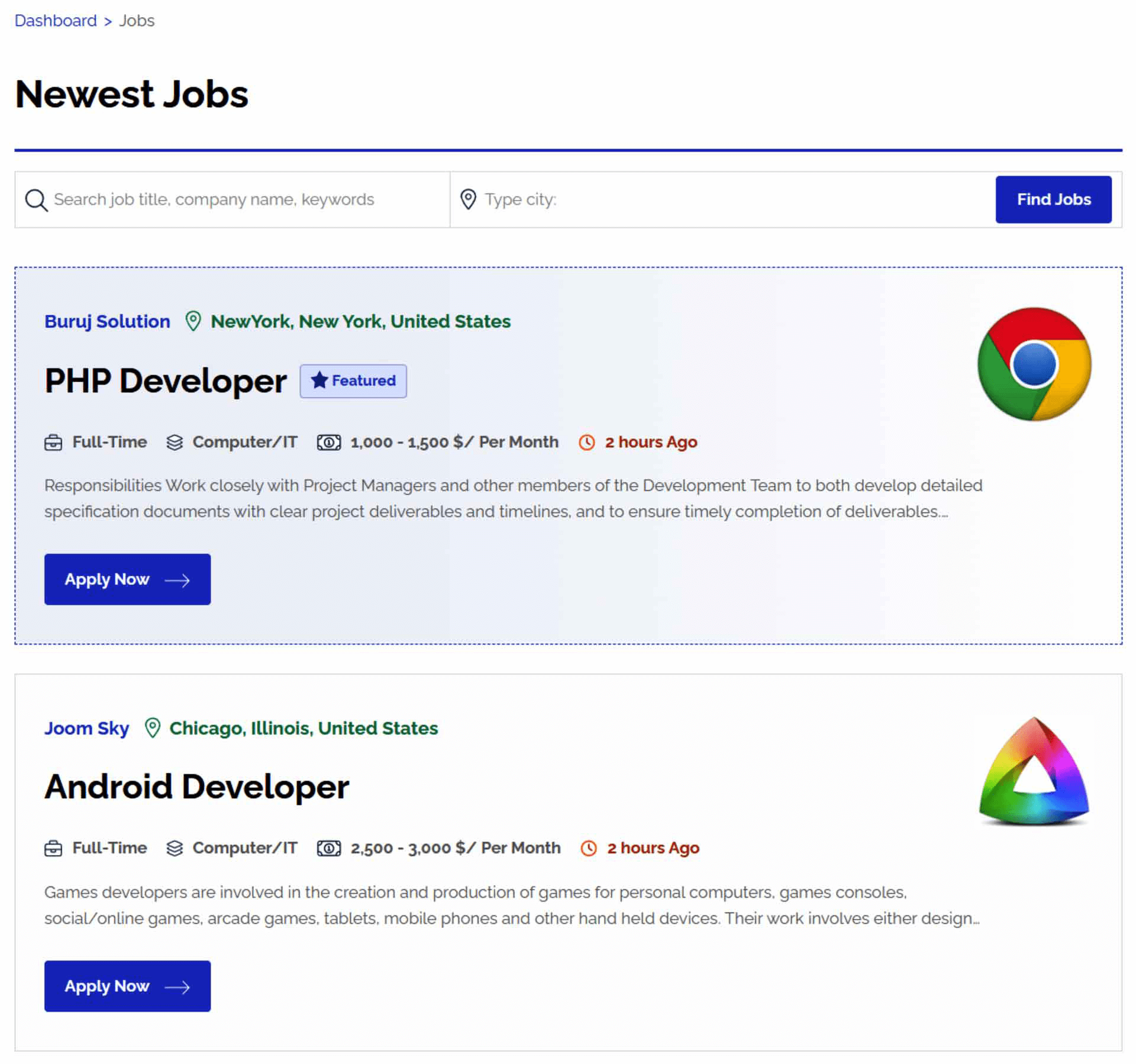 Newest Jobs
