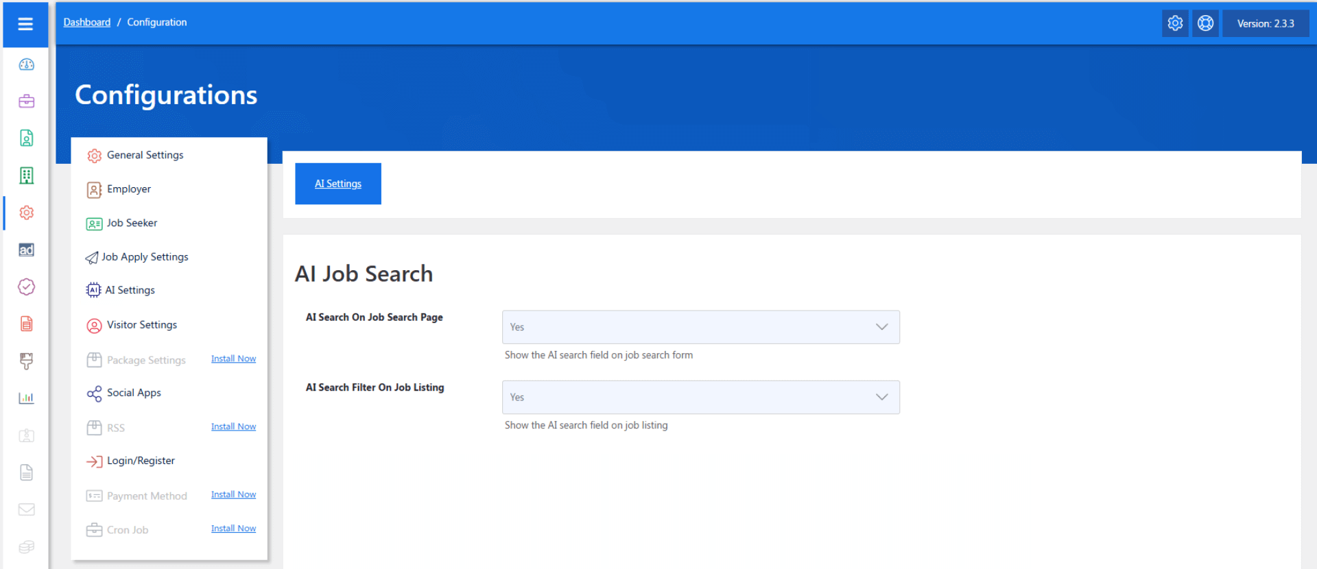 Admin AI job Search